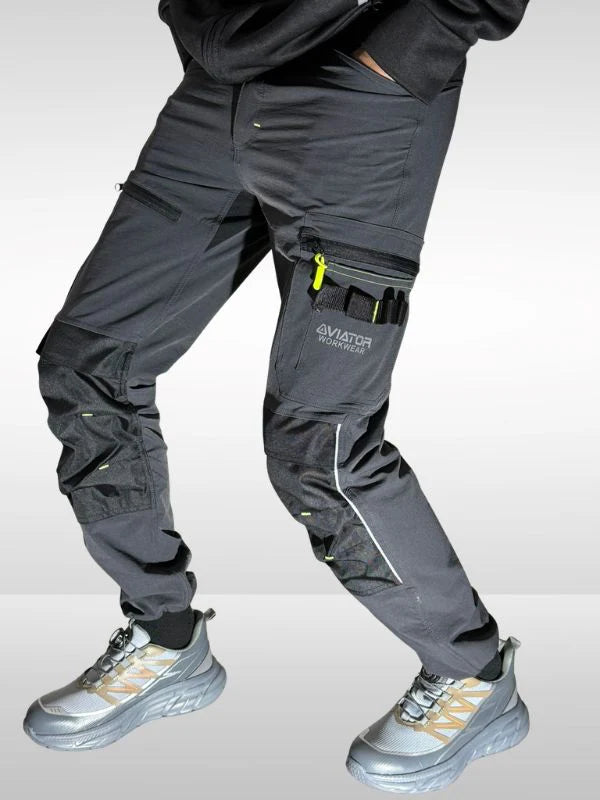 Men’s Tactical Workwear Cargo Trouser – Durable Multi-Pocket Utility Pants Nylon AV-001
