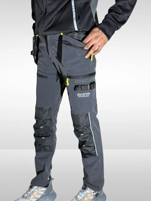 Men’s Tactical Workwear Cargo Trouser – Durable Multi-Pocket Utility Pants Nylon AV-001