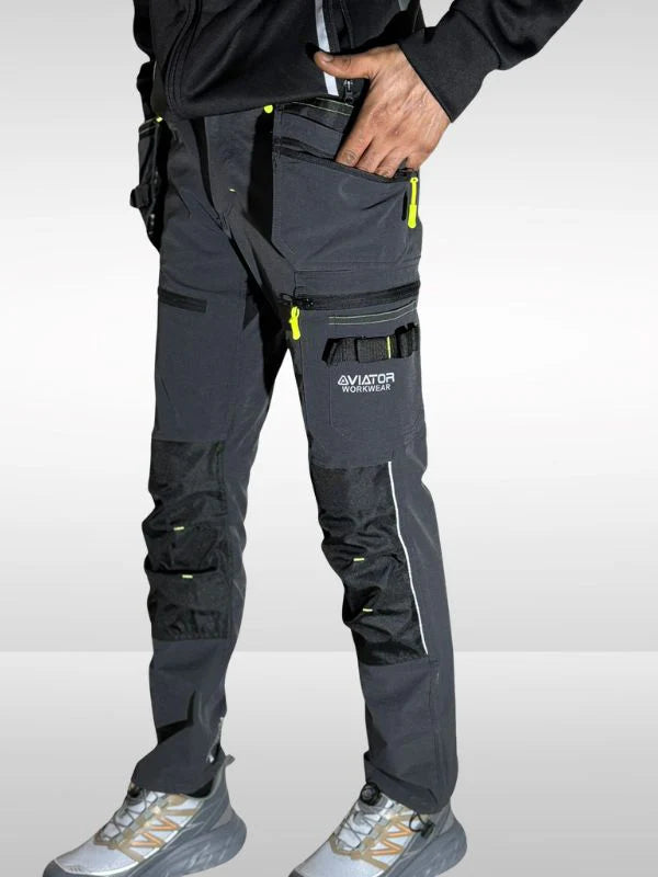 Men’s Tactical Workwear Cargo Trouser – Durable Multi-Pocket Utility Pants Nylon AV-001