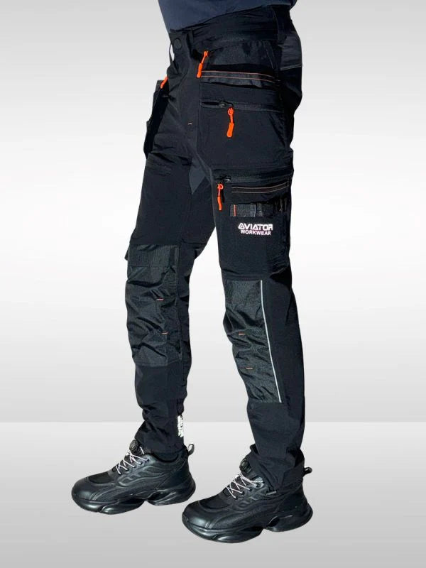 Men’s Tactical Workwear Cargo Trouser – Durable Multi-Pocket Utility Pants Nylon AV-001