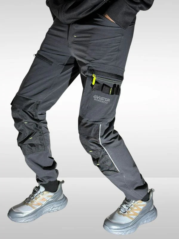 Men’s Tactical Workwear Cargo Trouser – Durable Multi-Pocket Utility Pants Nylon AV-001