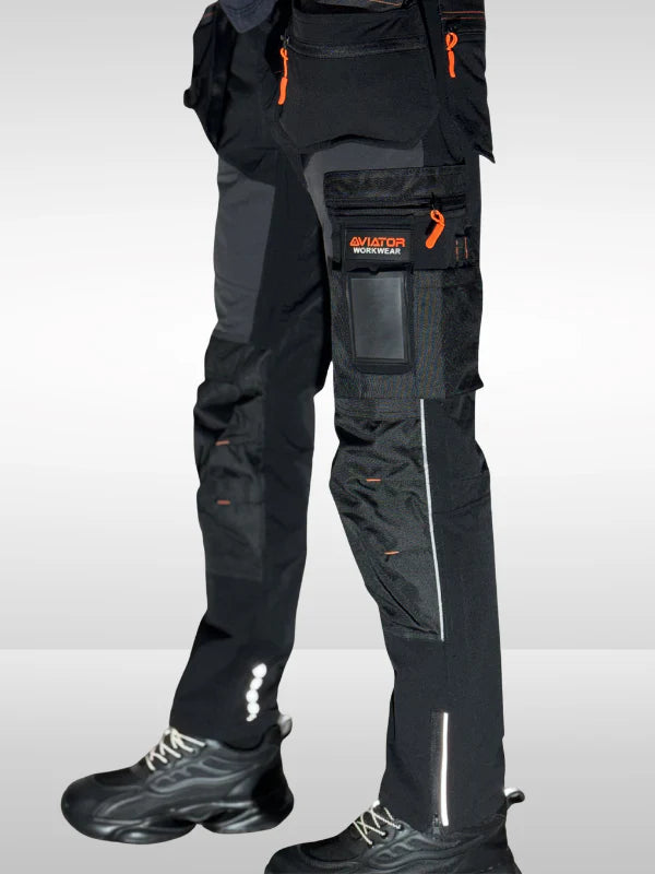 Men’s Tactical Workwear Cargo Trouser – Durable Multi-Pocket Utility Pants Nylon AV-002