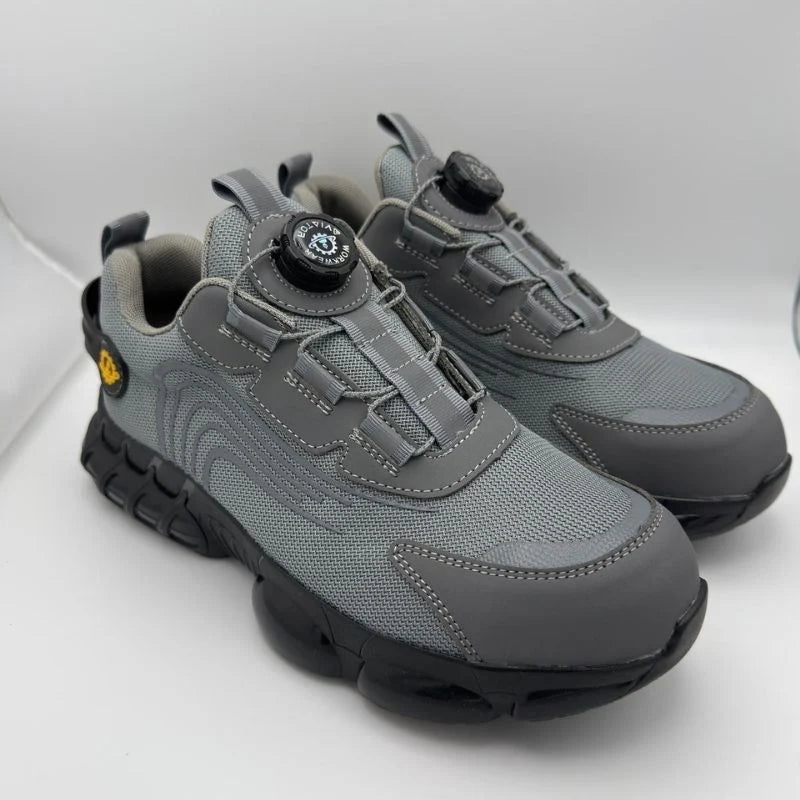 Men's Safety Trainer Shoes — Steel Toe, Aviator Pull-Tab & Rotating Buckle | AV-0724