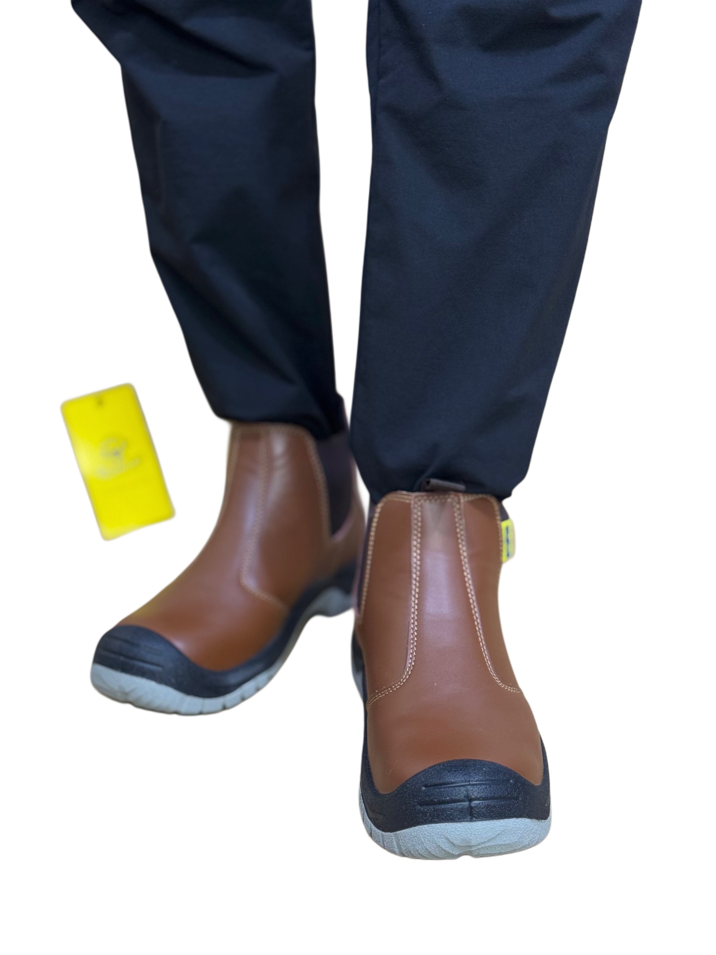 Men's Aviator Workwear Safety Shoes, Professional Steel Toe & Puncture Proof with Air Cushioned & Non Slip Sole - Breathable Shock-Absorbing