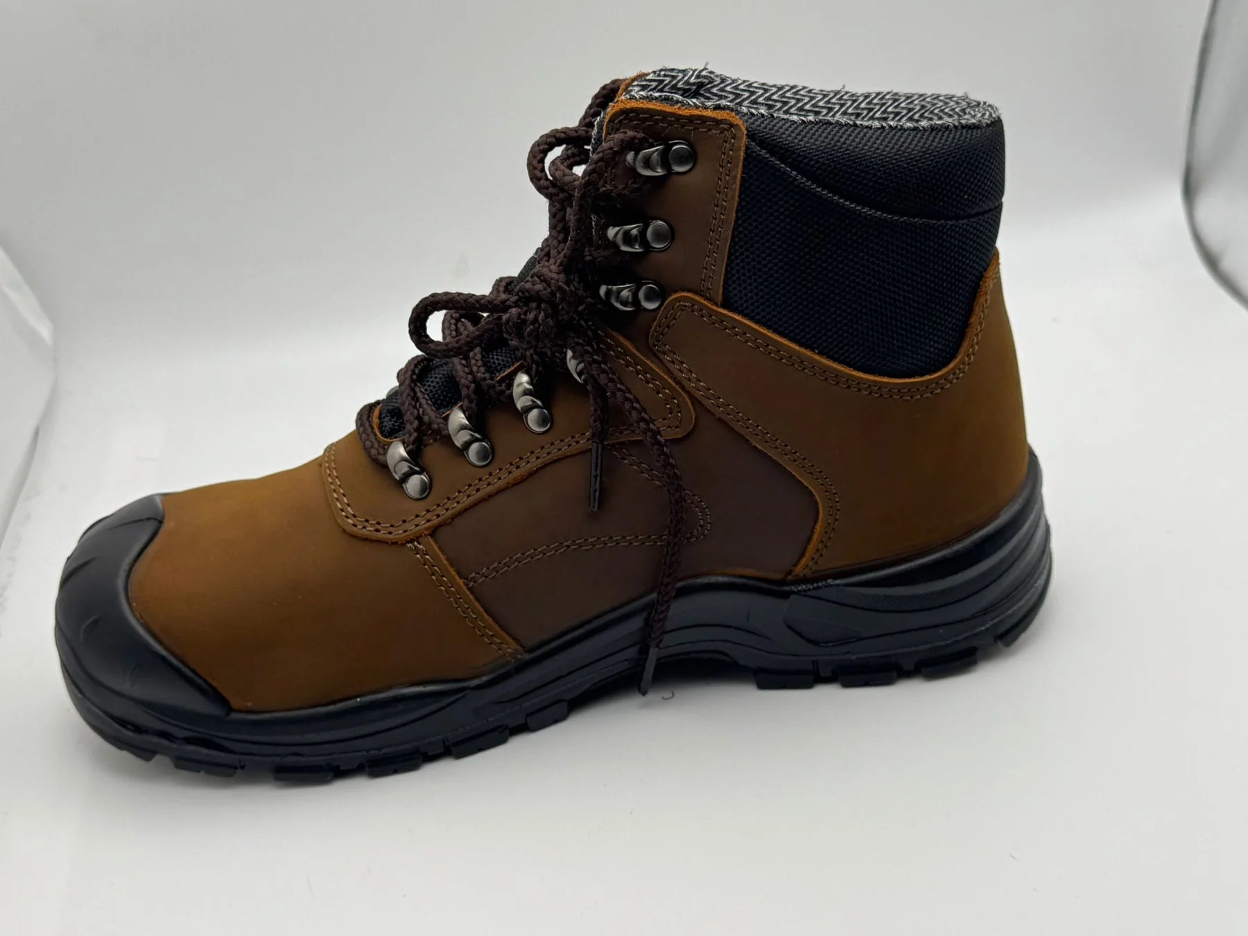 Men's Steel Toe Safety Work Boots — Lace-Up & Padded Collar | AV-1324