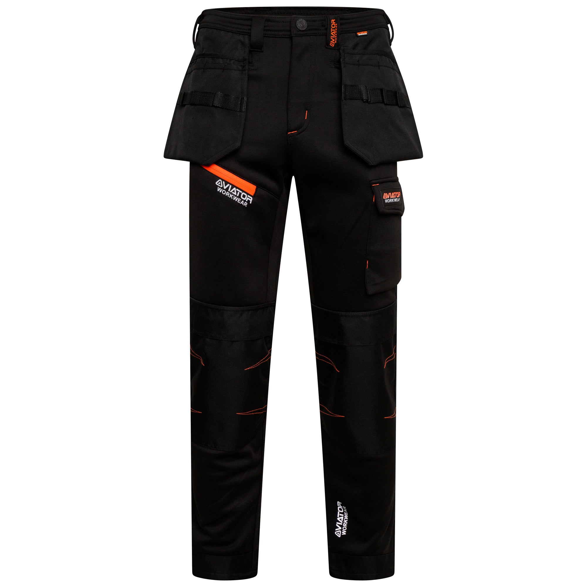 Professional Tactical Threads Strategic Men's Polyester Workwear Trousers - Black