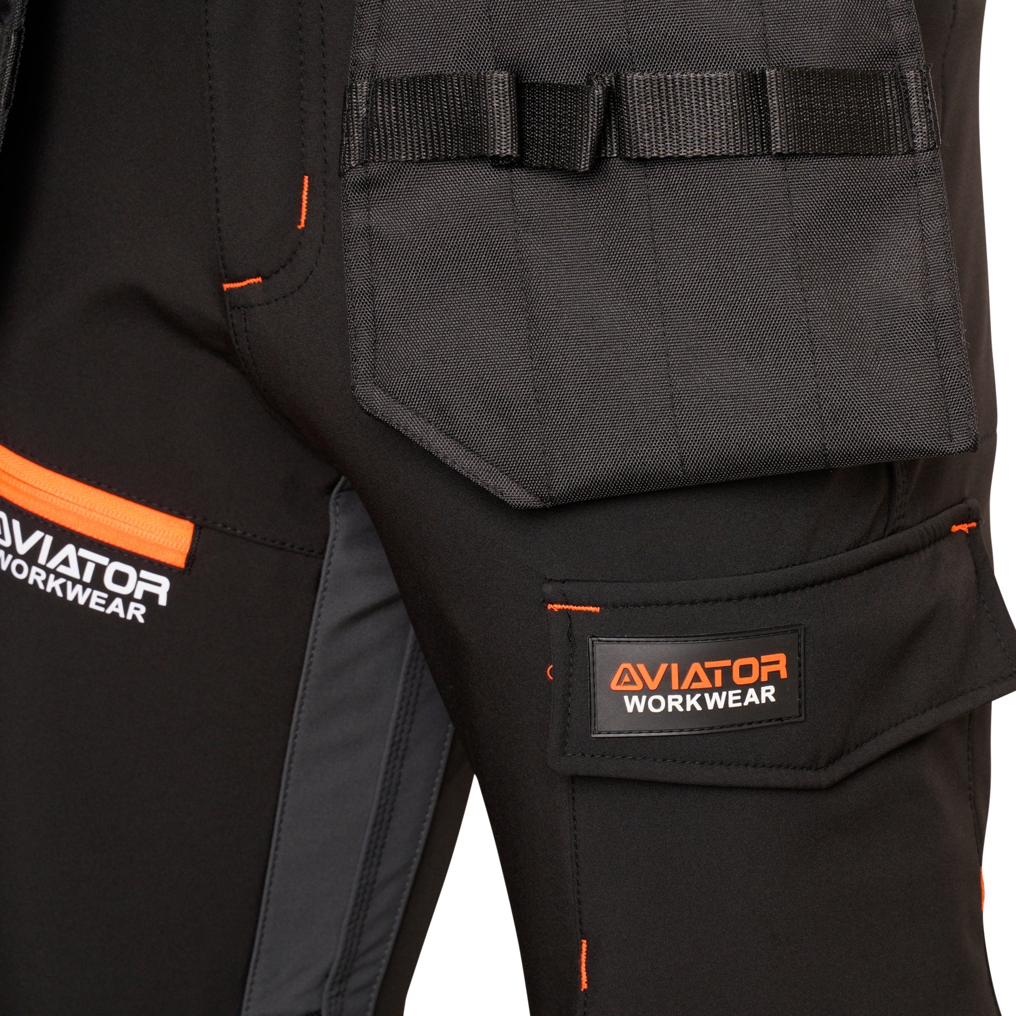 Professional Tactical Threads Strategic Men's Softshell cargo Workwear Trousers - Black