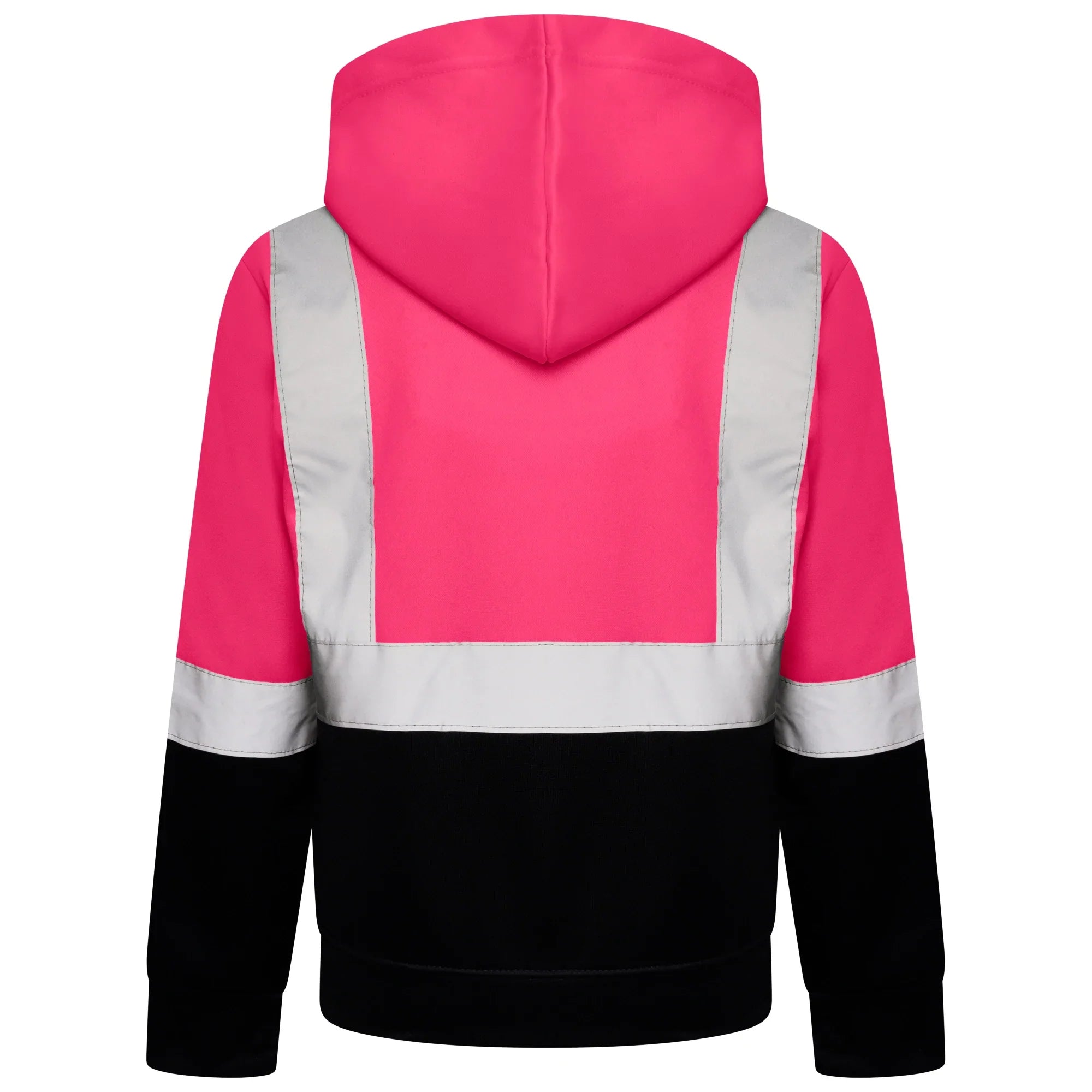 High Vis Kids Pullover Hoodie - Pink/Navy