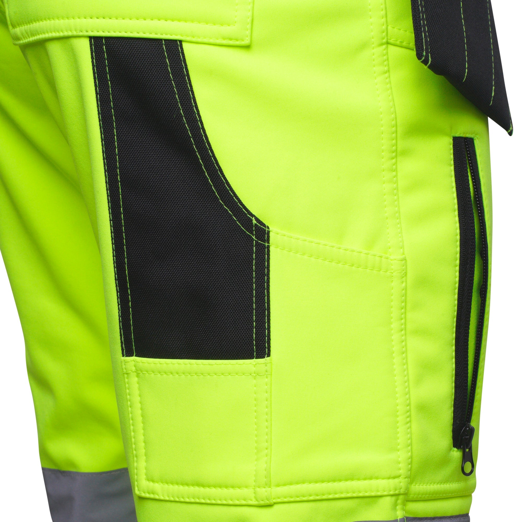 Men's Waterproof Hi vis Softshell Cargo Trouser Yellow