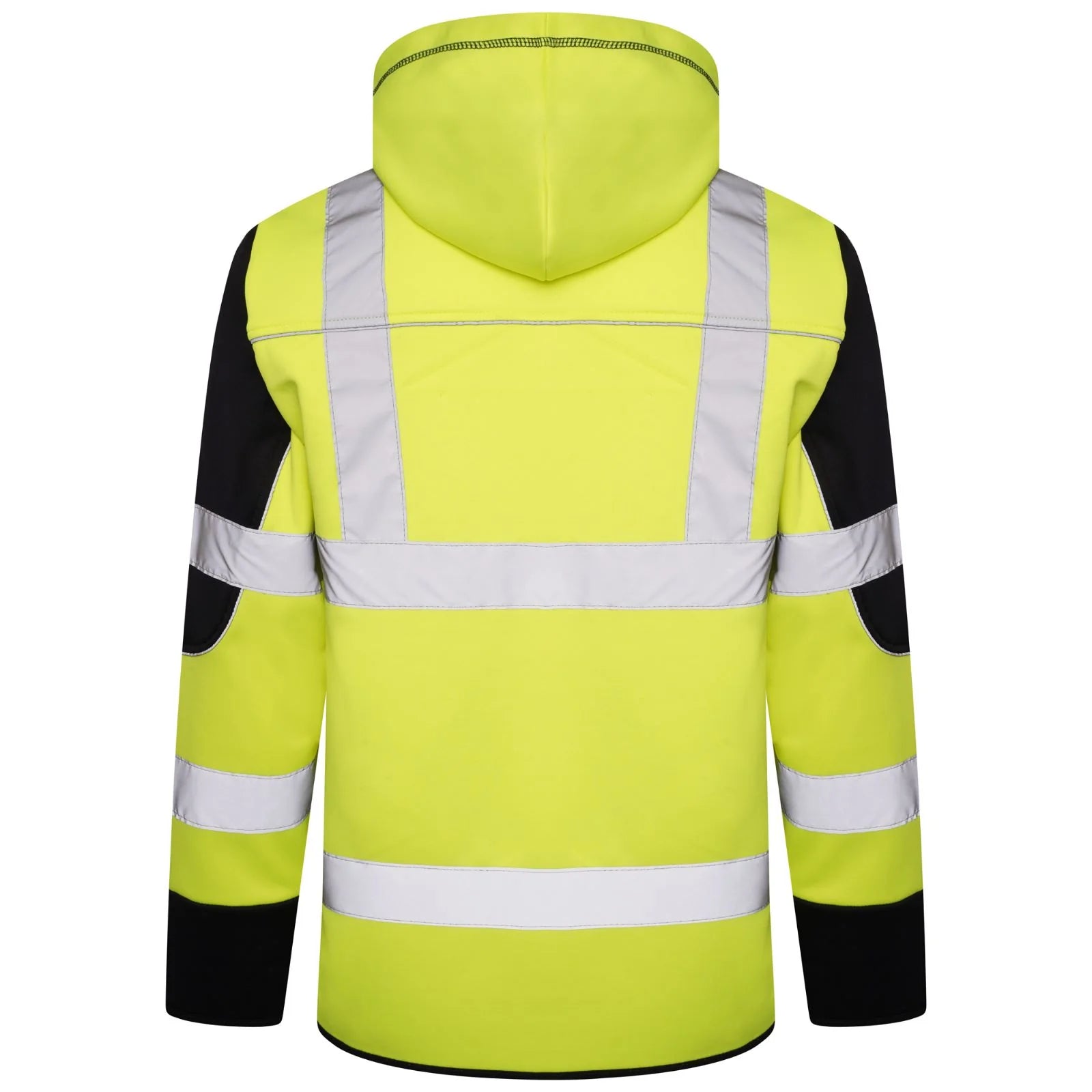 EN ISO 20471 Class 3 Hi-Vis Pullover Hoodie — 4 Pockets — Yellow/Navy