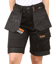 Load image into Gallery viewer, Professional Tactical Threads Strategic Men&#39;s Polyester cargo Workwear Short- Black
