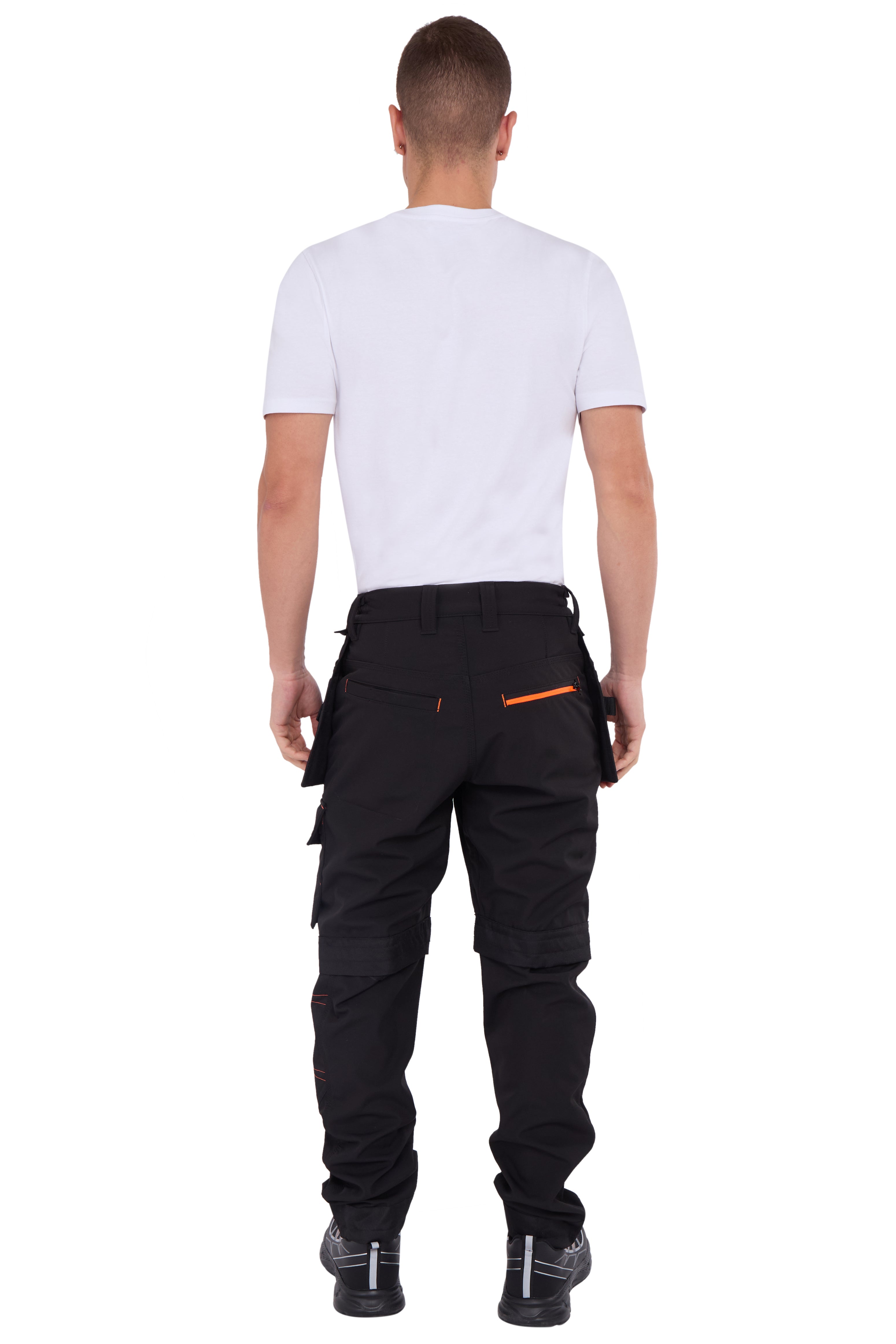 Professional Tactical Threads Strategic Men's polyester 2 IN 1 cargo Workwear Trousers - Black