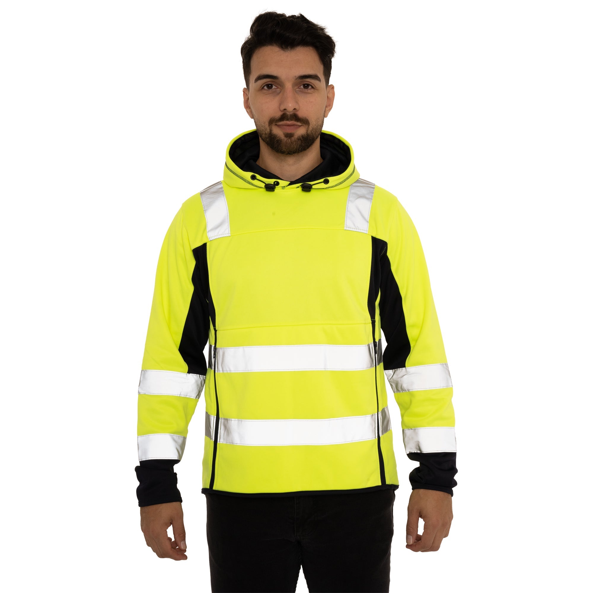 High Vis 2 Side Long Pockets Pullover Hoodie
