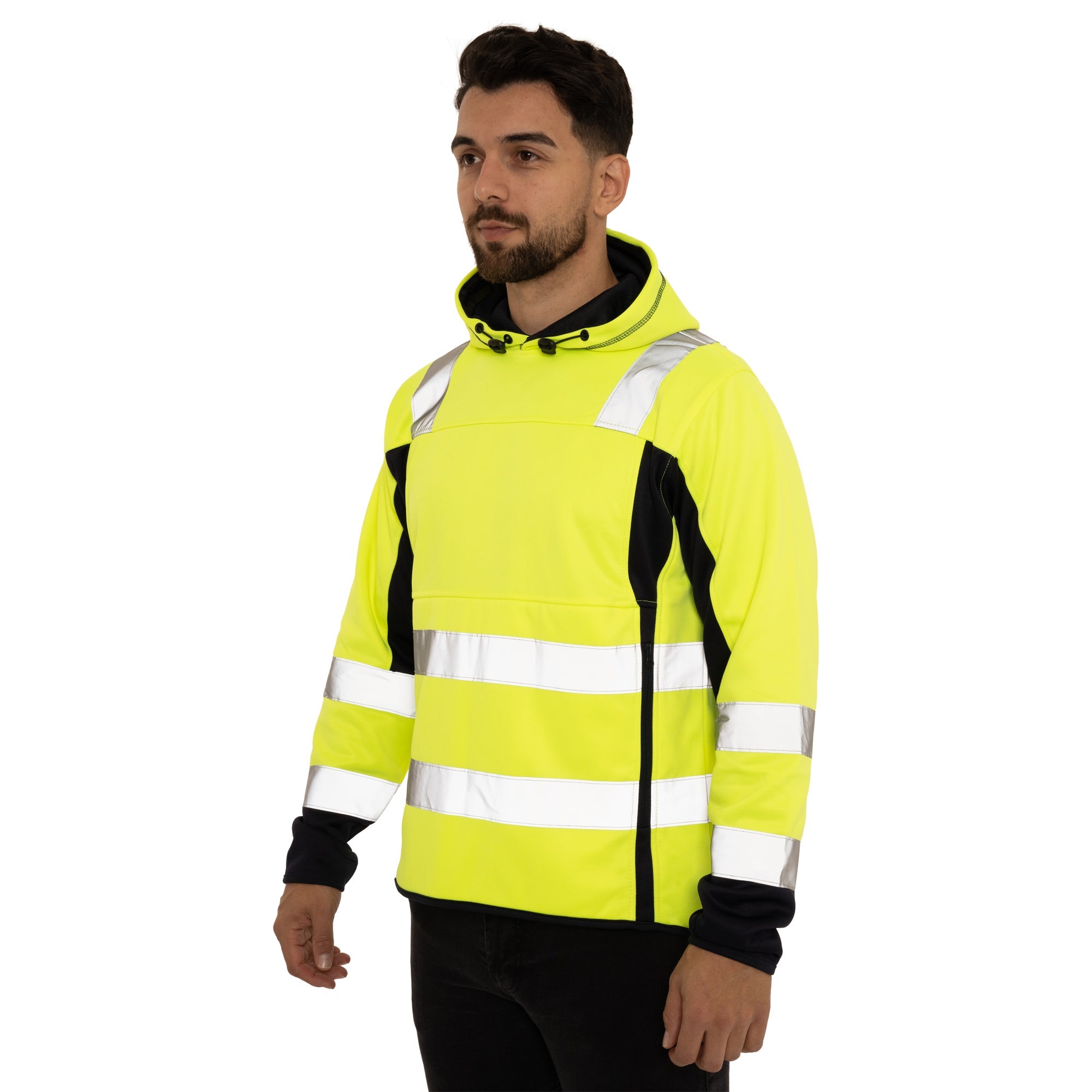High Vis 2 Side Long Pockets Pullover Hoodie