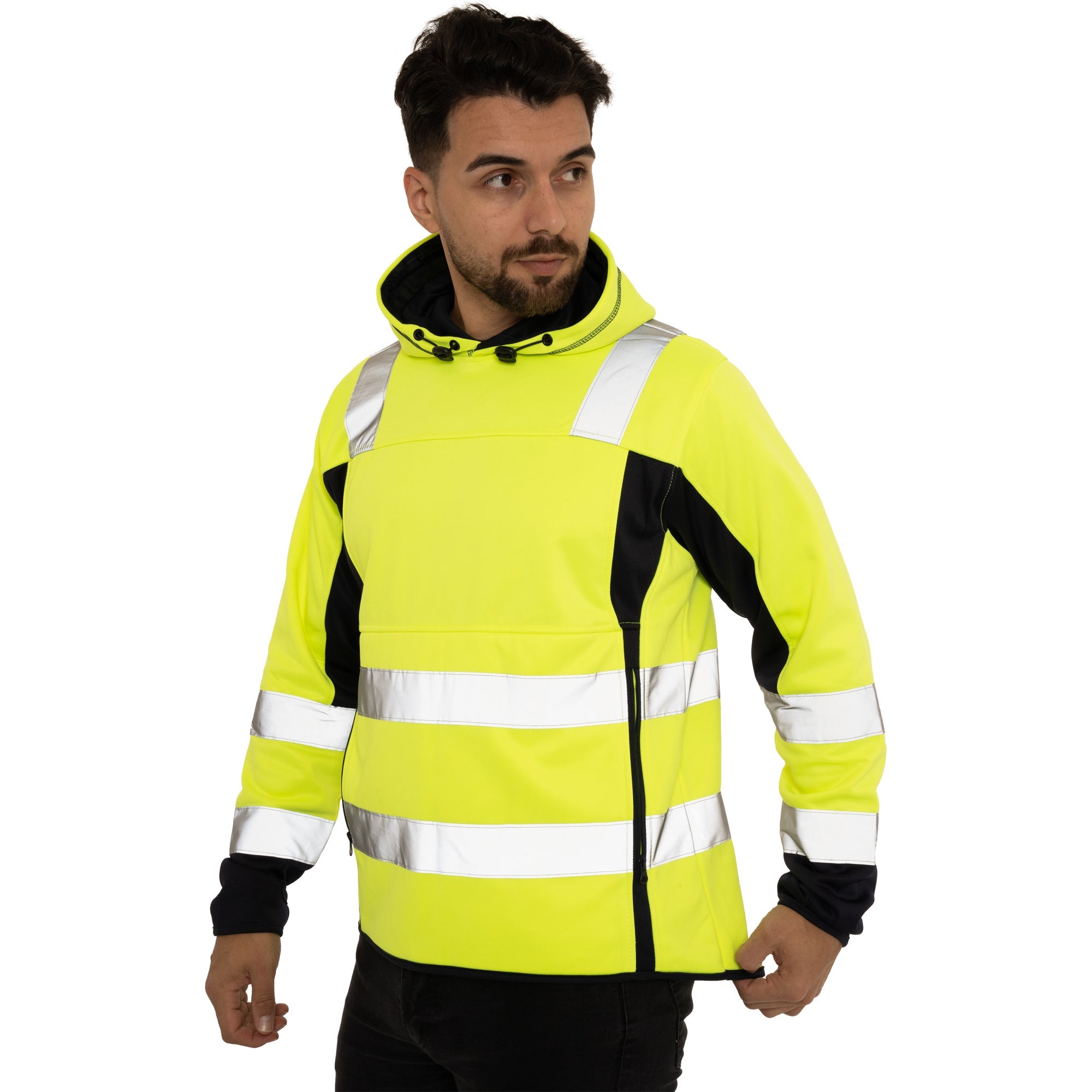High Vis 2 Side Long Pockets Pullover Hoodie