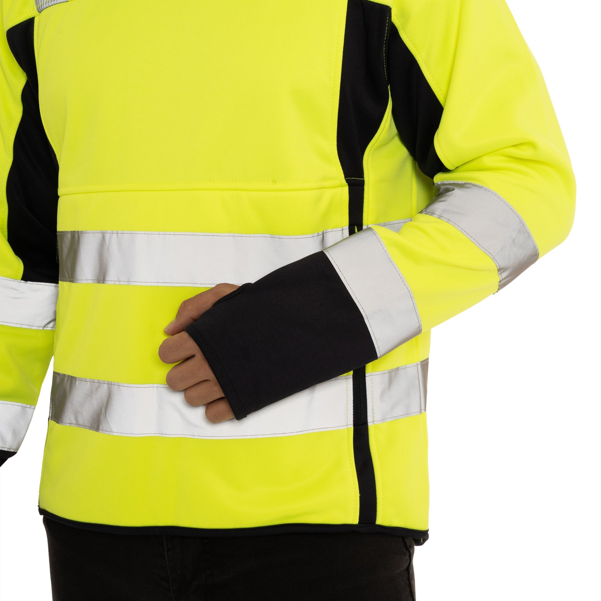High Vis 2 Side Long Pockets Pullover Hoodie