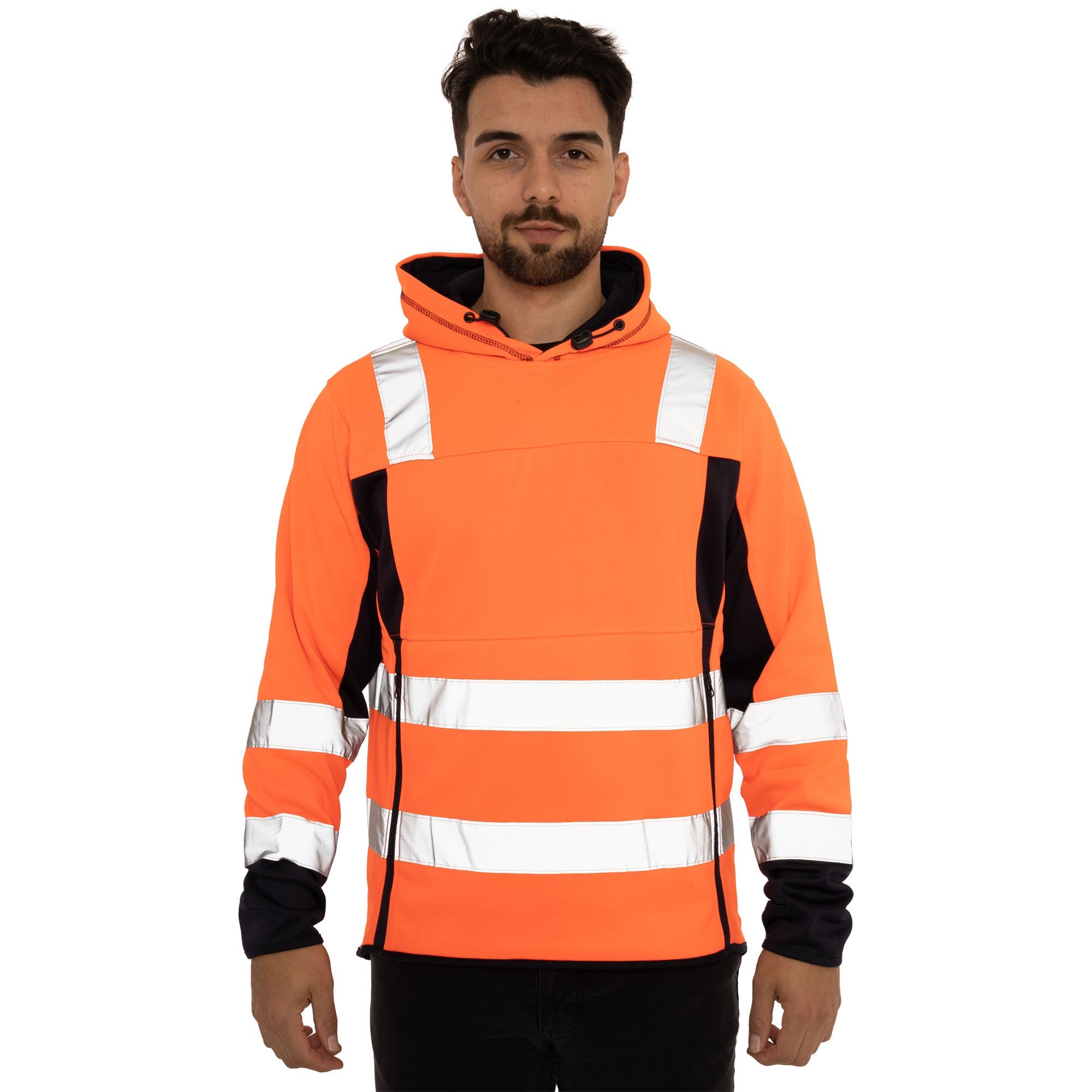 High Vis 2 Side Long Pockets Pullover Hoodie