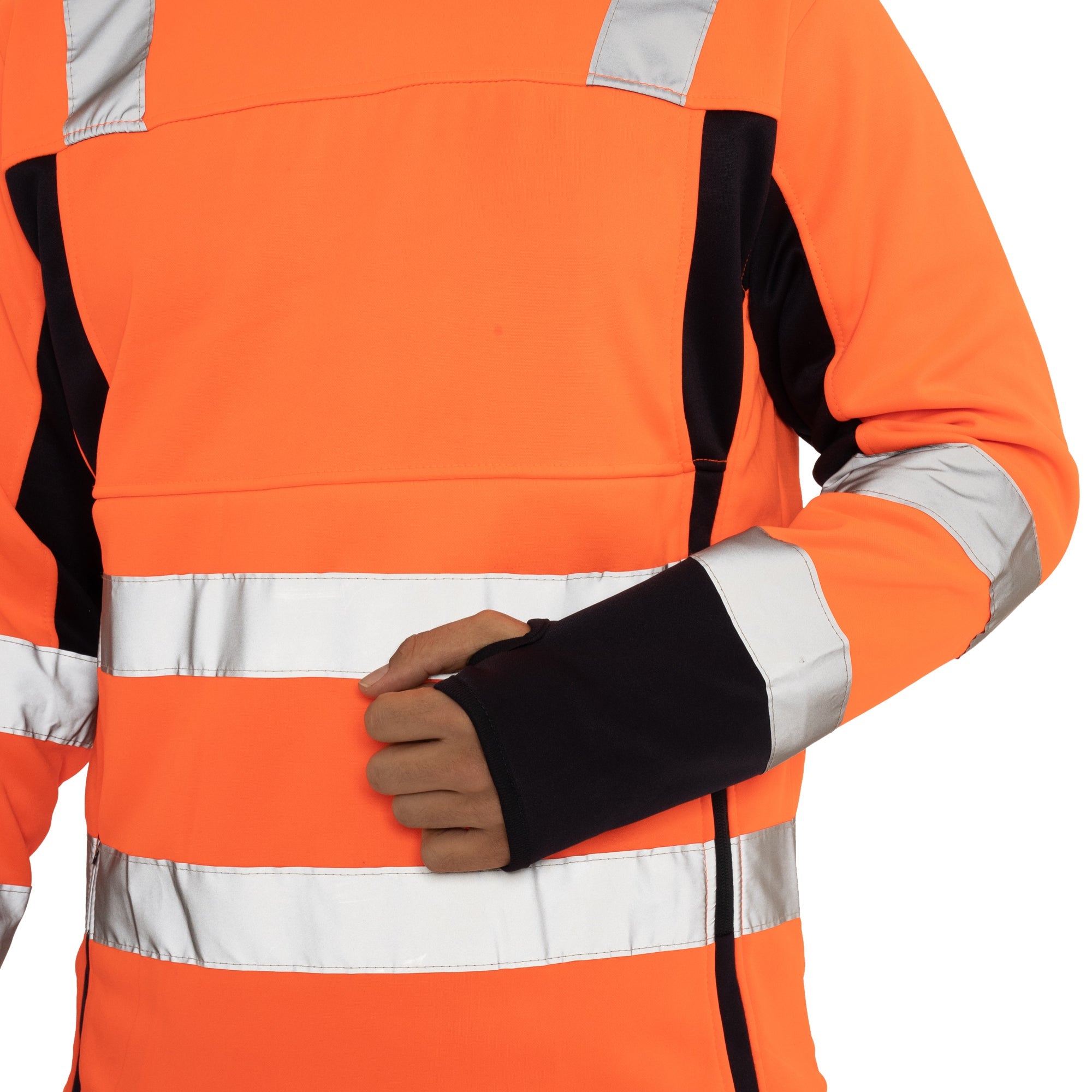 High Vis 2 Side Long Pockets Pullover Hoodie