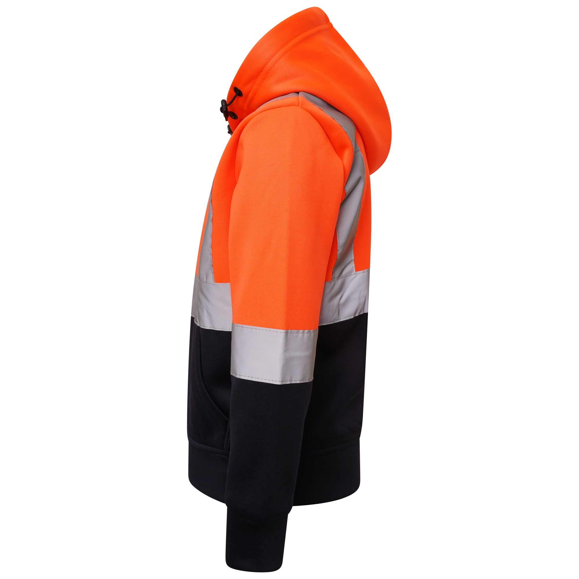High Vis Kids Pullover Hoodie - Orange/Navy