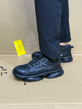 Load image into Gallery viewer, Men&#39;s Aviator Workwear Safety Shoes, Professional Steel Toe &amp; Puncture Proof with Air Cushioned &amp; Non Slip Sole - Breathable Shock-Absorbing Black,

