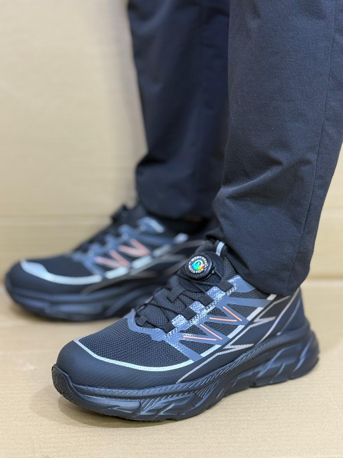 Men's Aviator Workwear Safety Shoes, Professional Steel Toe & Puncture Proof with Air Cushioned & Non Slip Sole - Breathable Shock-Absorbing