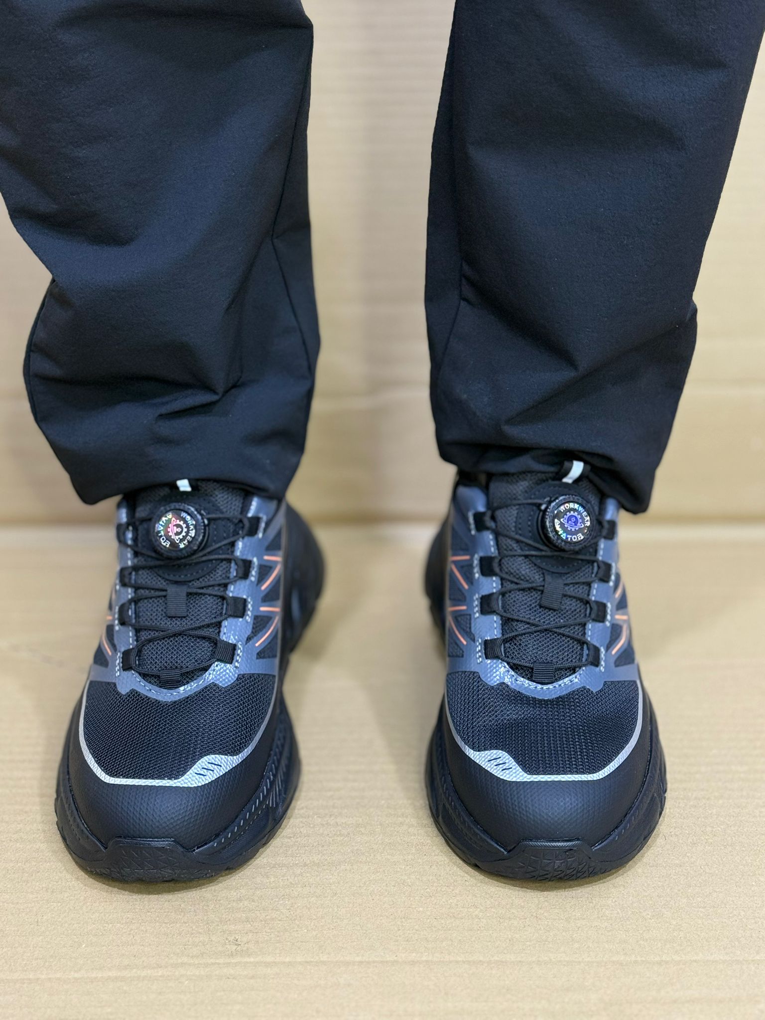 Men's Aviator Workwear Safety Shoes, Professional Steel Toe & Puncture Proof with Air Cushioned & Non Slip Sole - Breathable Shock-Absorbing