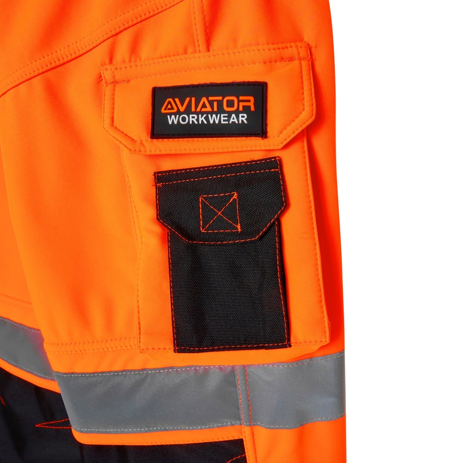 Men's Hi Vis Waterproof Softshell Workwear Trouser - Orange