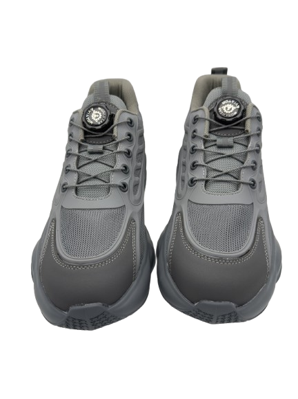 Men's Aviator Workwear Safety Shoes, Professional Steel Toe & Puncture Proof with Air Cushioned & Non Slip Sole - Breathable Shock-Absorbing Black,