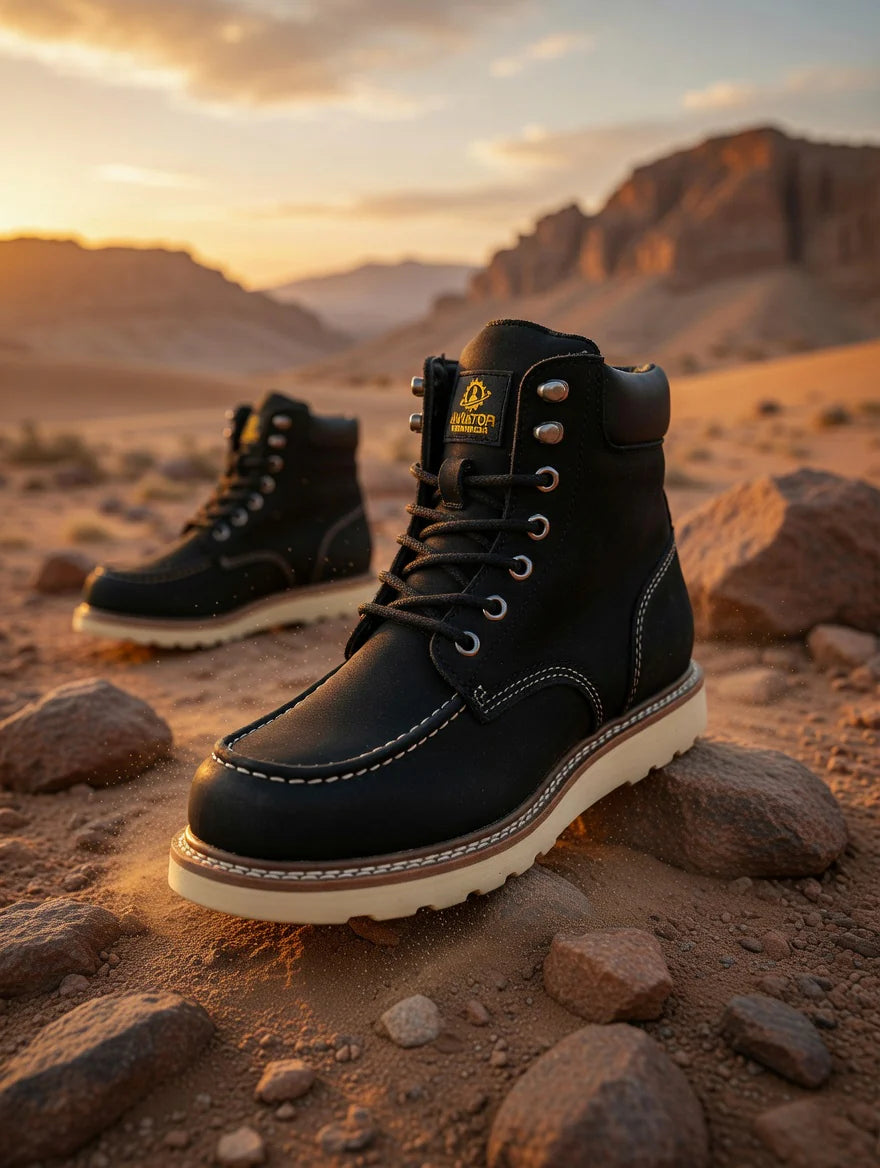 Men's Steel Toe Safety Shoes — Leather Upper | AV-1424 / AV-1524