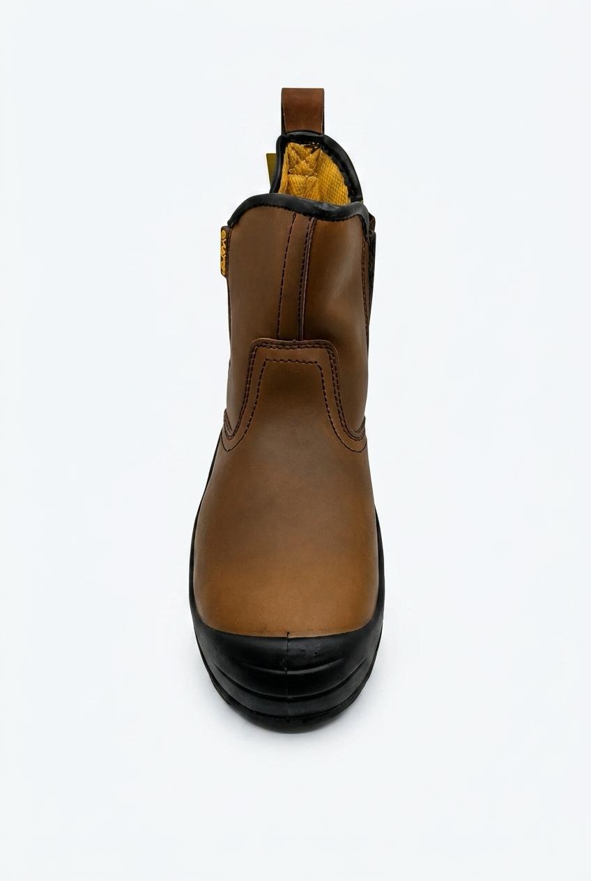 Men's Steel Toe Chelsea Safety Shoes — Slip-On Leather | AV-1024