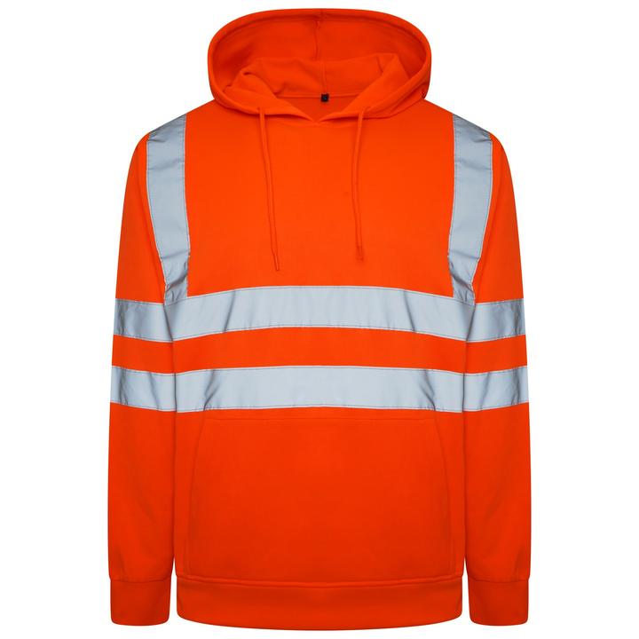 Hi Vis EN ISO 20471 Class 3 Orange Pullover Hoodie