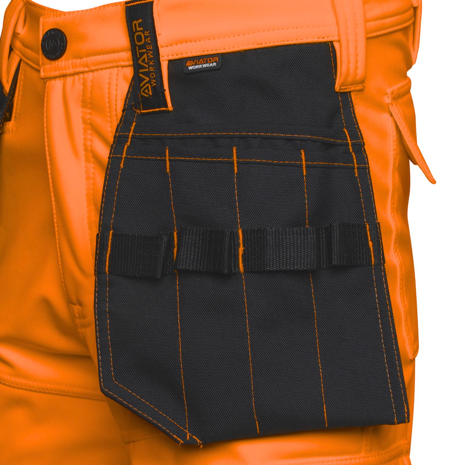 Men's Waterproof Hi vis Softshell Cargo Trouser Orange