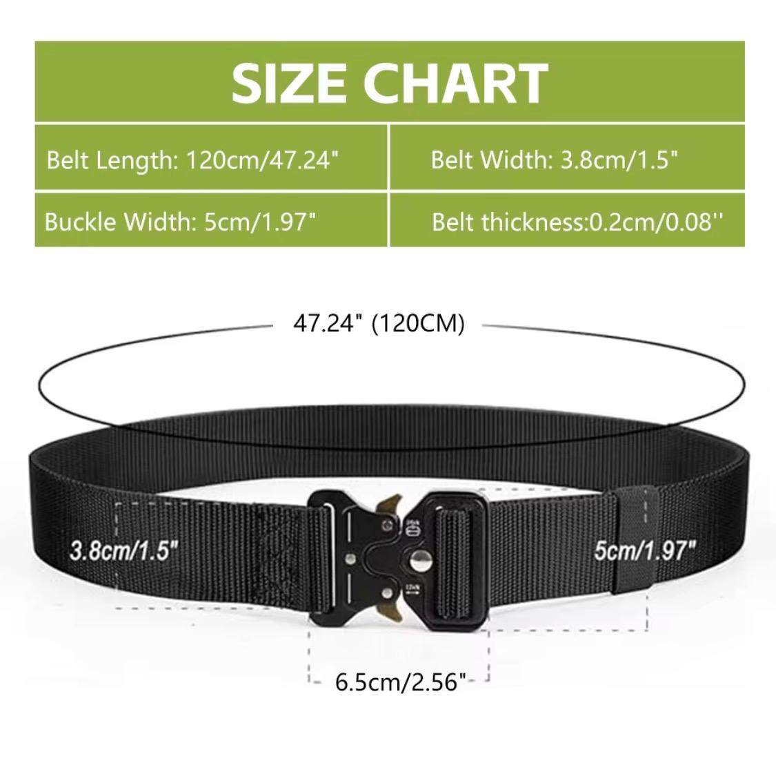 Heavy Duty Nylon Belt with Zinc Alloy Buckle - Rust Proof