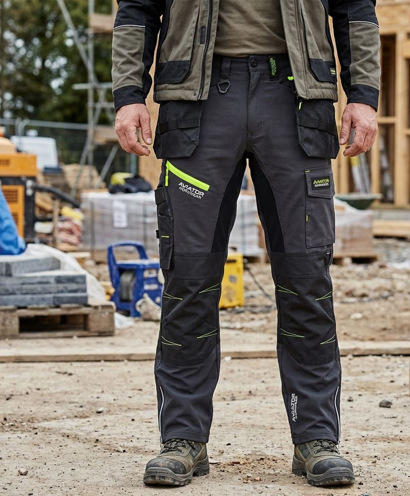 Men’s Tactical Workwear Cargo Trouser – Durable Multi-Pocket Utility Pants Nylon AV-003