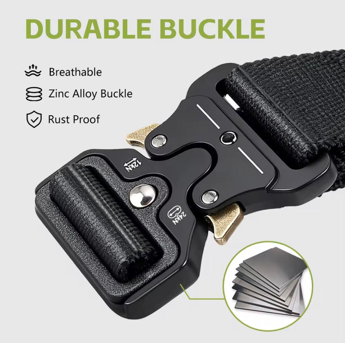 Heavy Duty Nylon Belt with Zinc Alloy Buckle - Rust Proof
