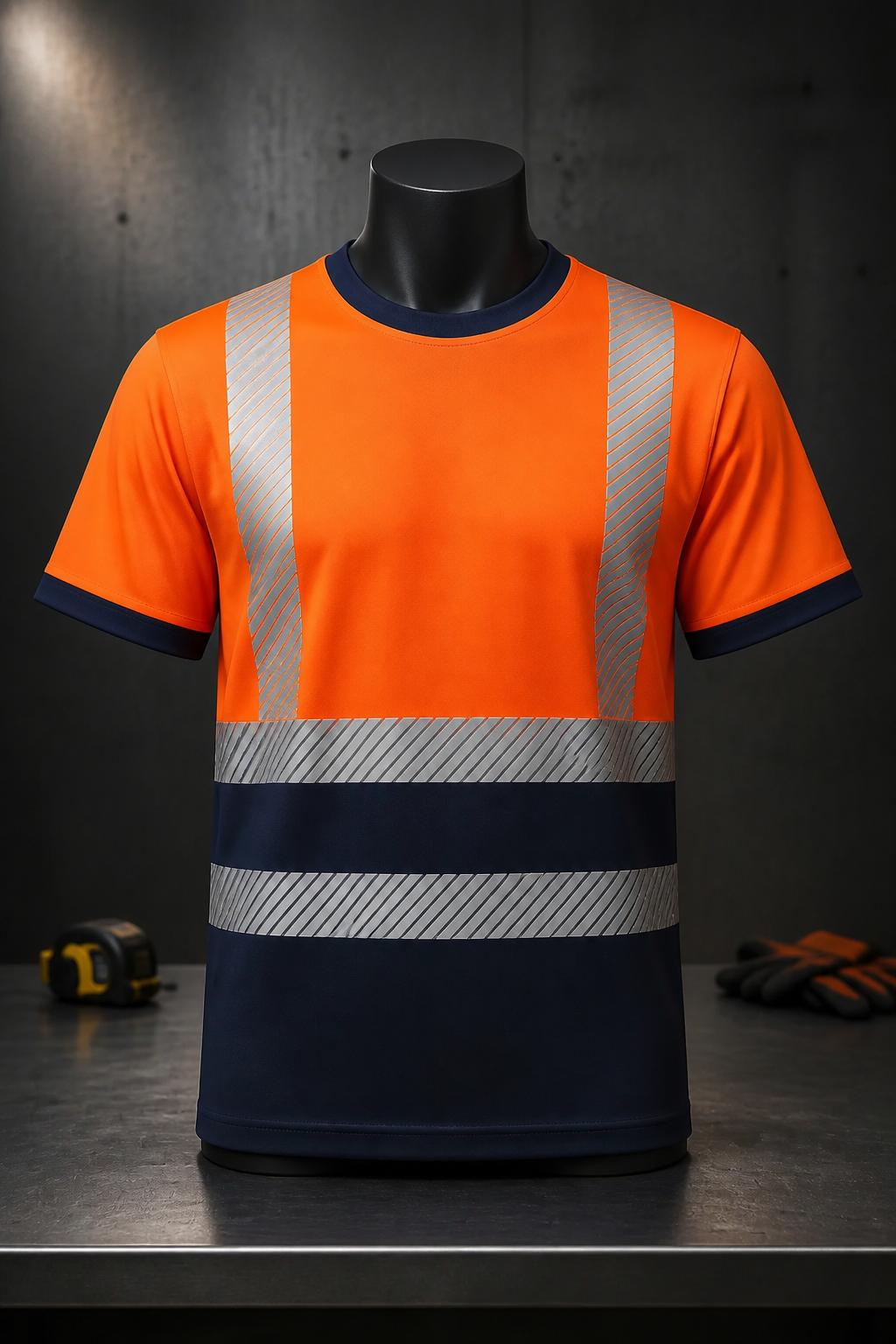 ISO 20471 Class 2 T-Shirt Orange/Navy