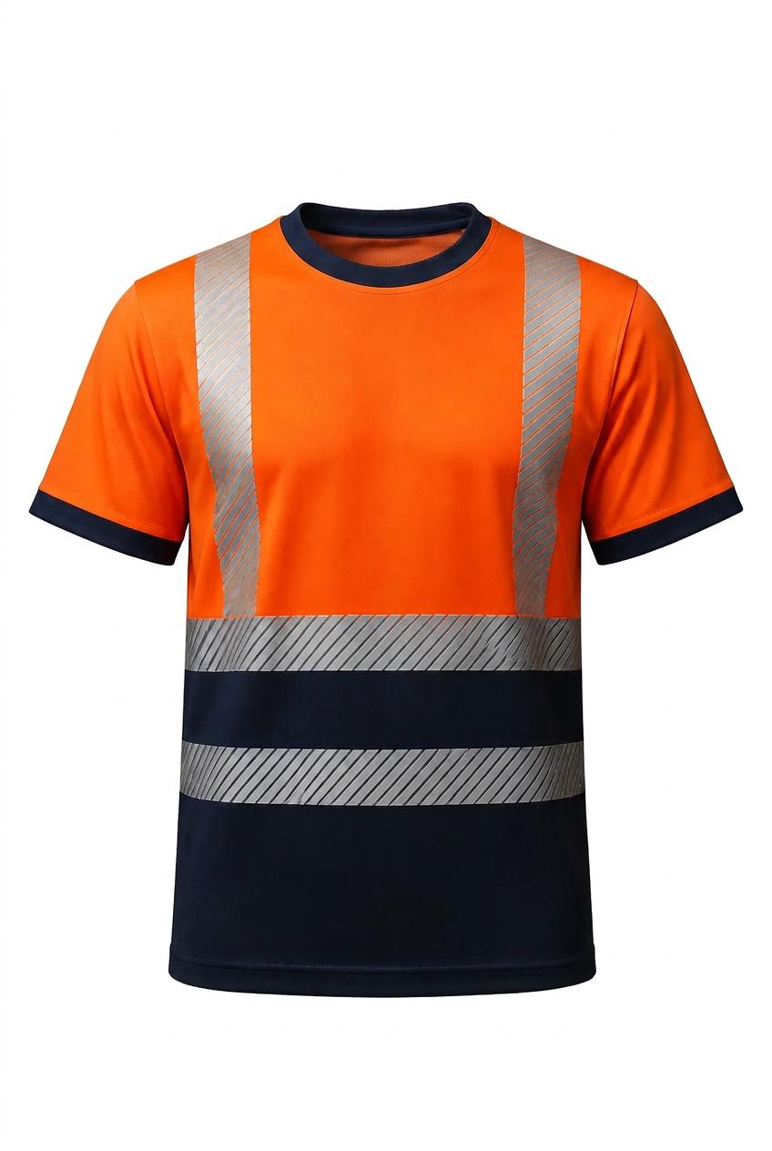 ISO 20471 Class 2 T-Shirt Orange/Navy