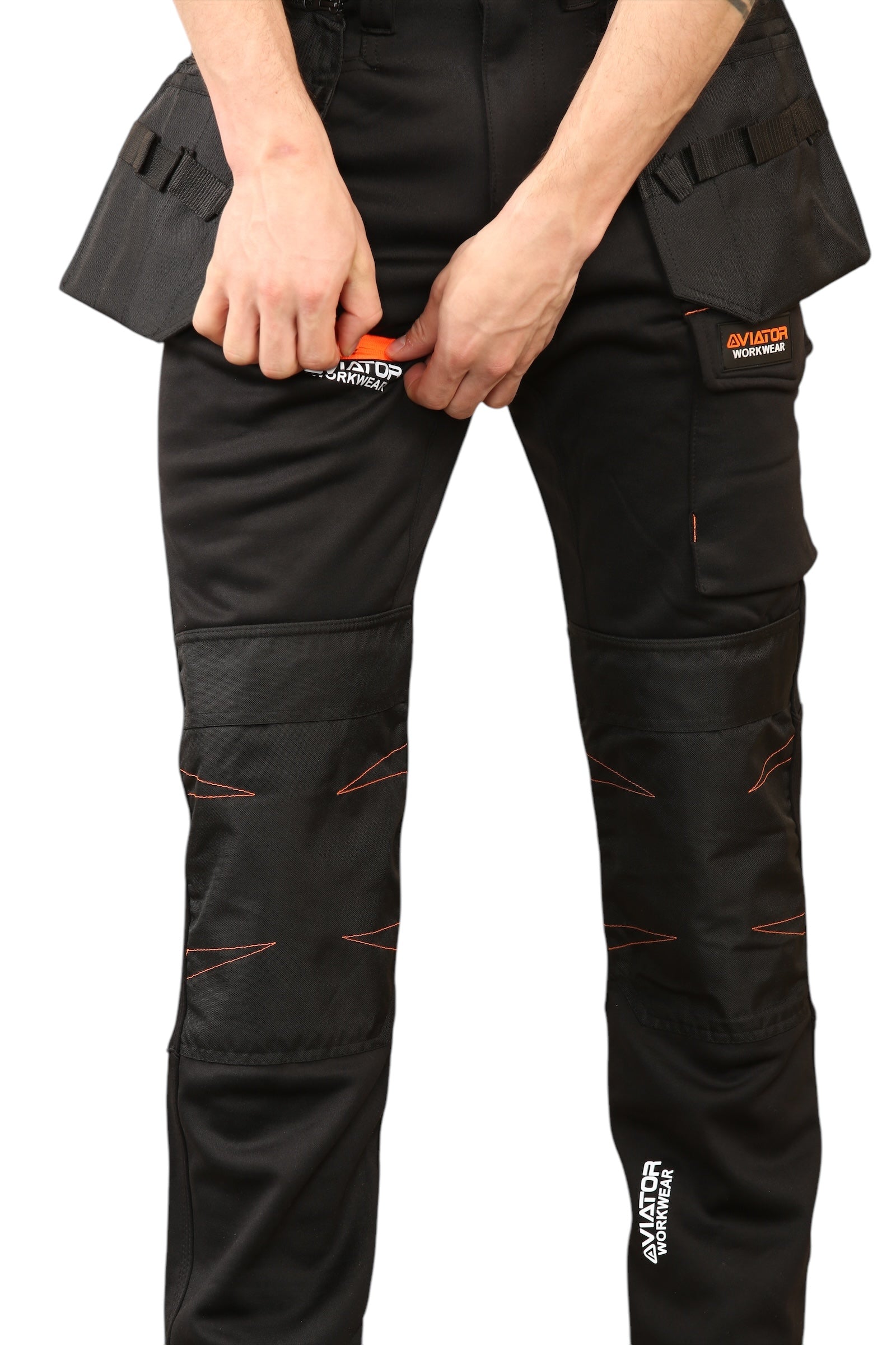 Men's Waterproof  Softshell cargo Workwear Trousers Removeable Pockets
