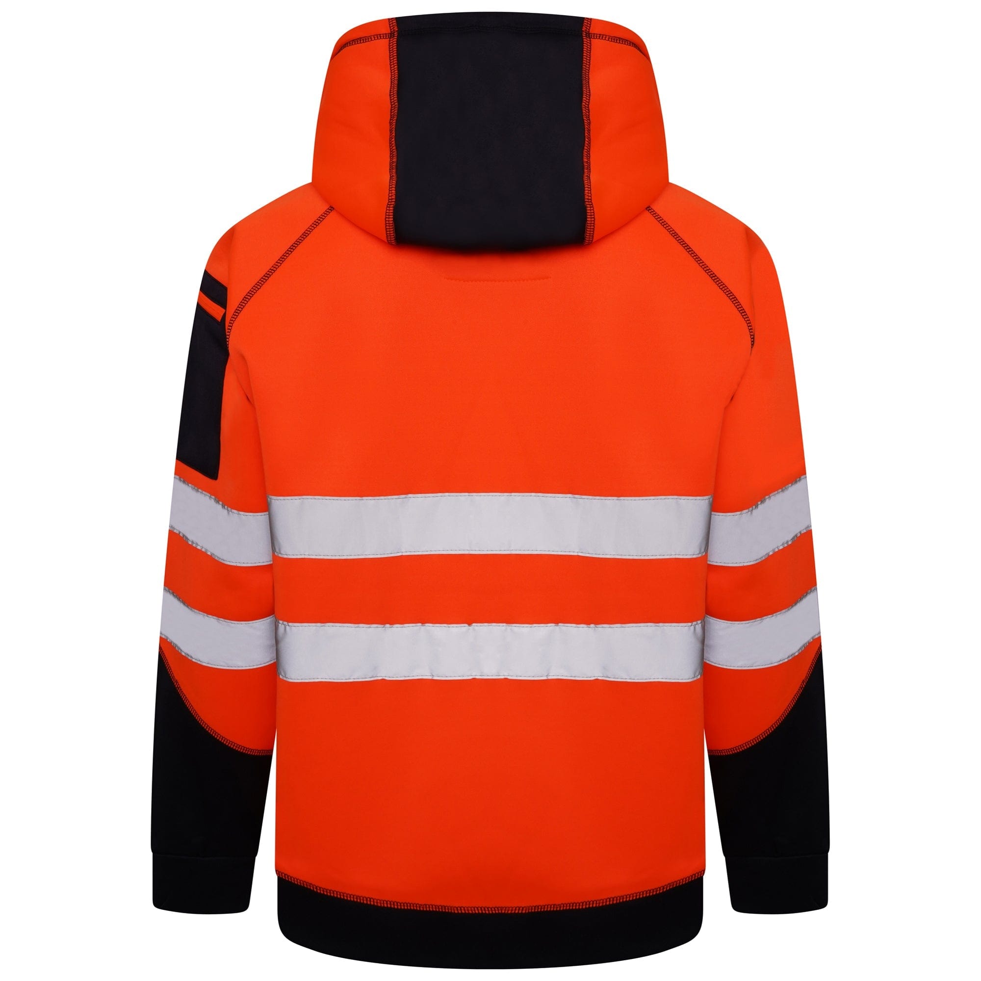 Aviator London Hi Vis Hoodie High Vis 3 Pockets 5 thread Zipper Hoodies - Orange/Navy