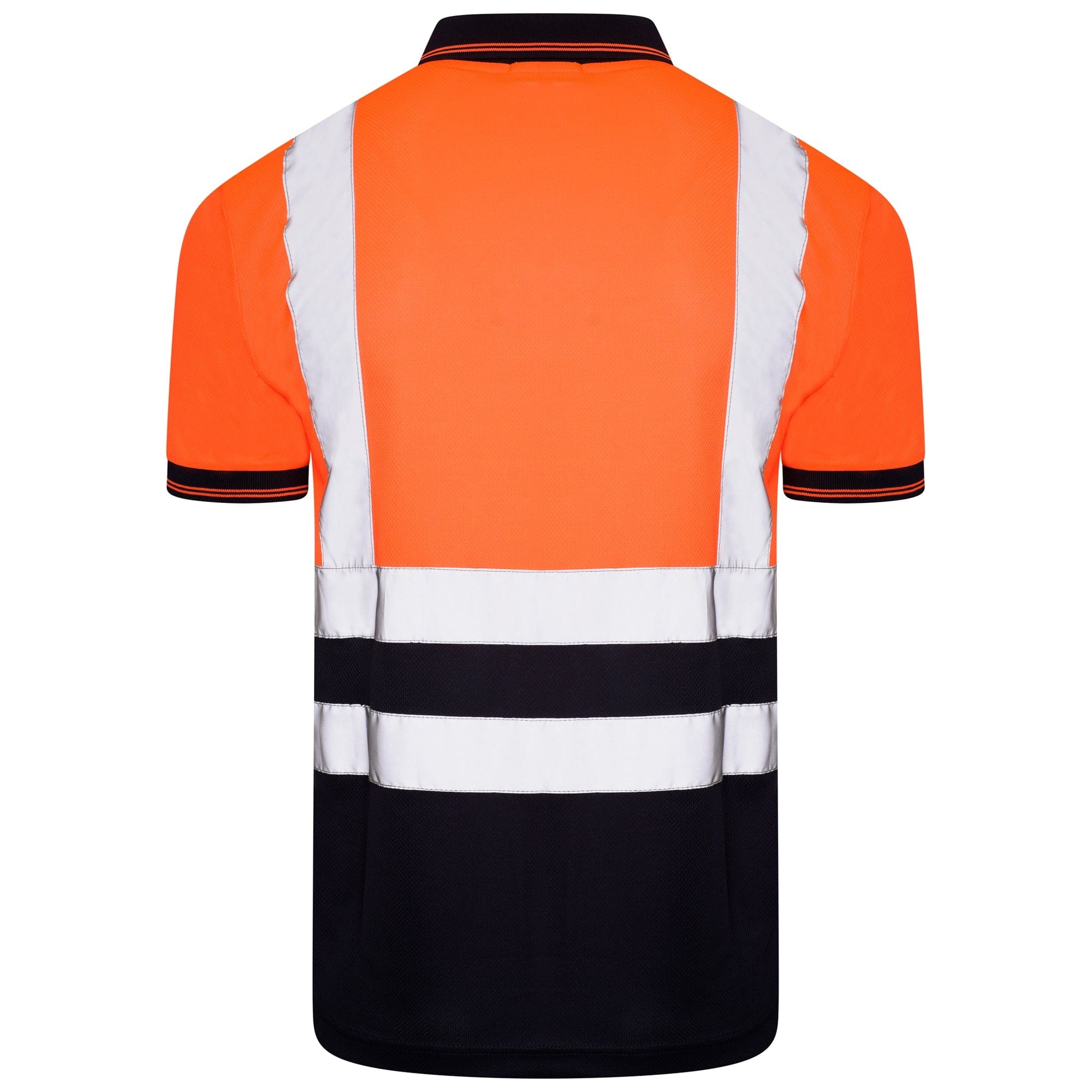 Aviator London ISO 20471 Class 2 Polo Shirt Orange/Navy