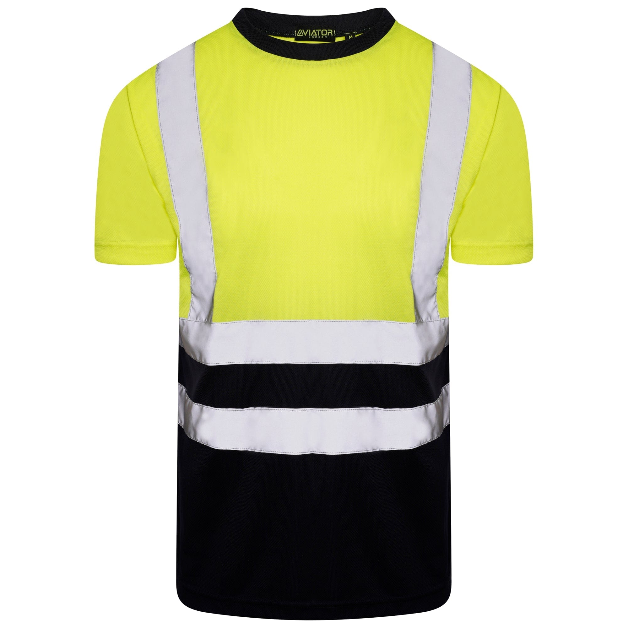 Aviator London ISO 20471 Class 2 T-Shirt Yellow/Navy
