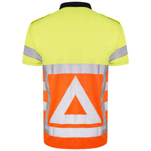 Load image into Gallery viewer, High Vis Polo Shirt Traffic Control - Orange/Yellow
