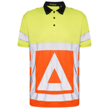 Load image into Gallery viewer, High Vis Polo Shirt Traffic Control - Orange/Yellow
