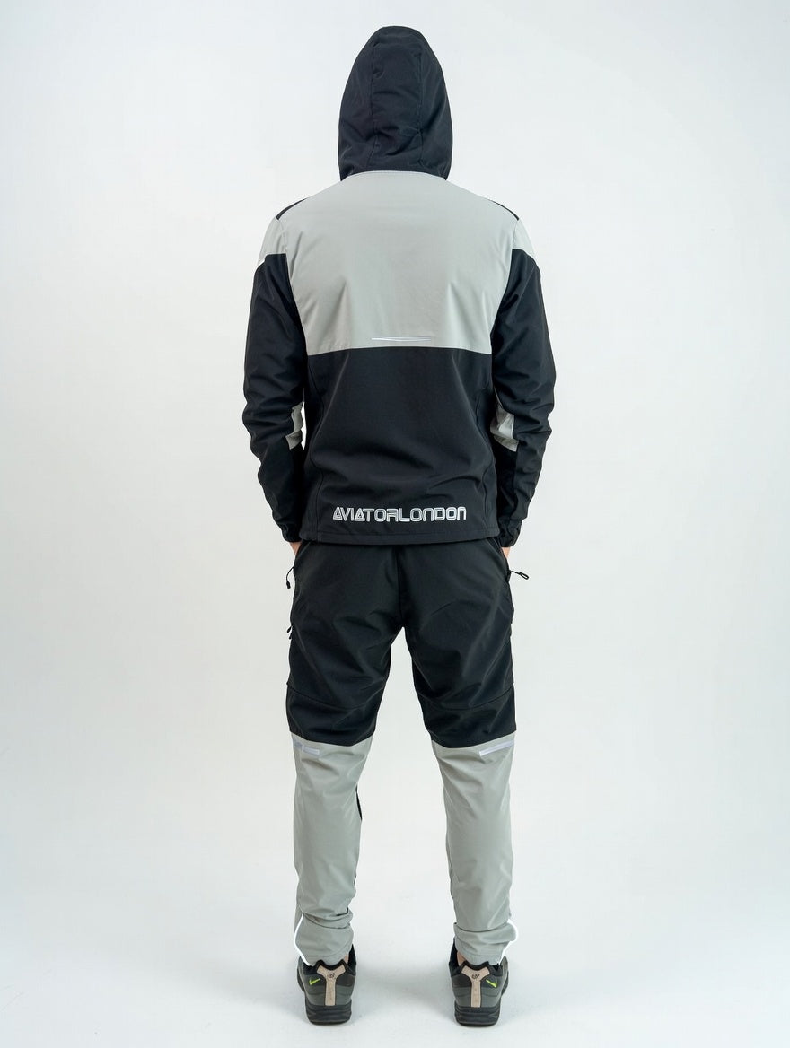 Men’s Premium Hooded Tracksuit – Lightweight Athletic Jacket & Cargo Jogger Set