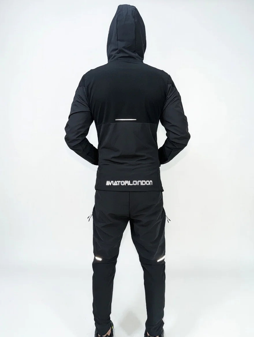 Aviator London Men's Performance Tracksuit – Lightweight Hooded Jacket & Tapered Training Pants