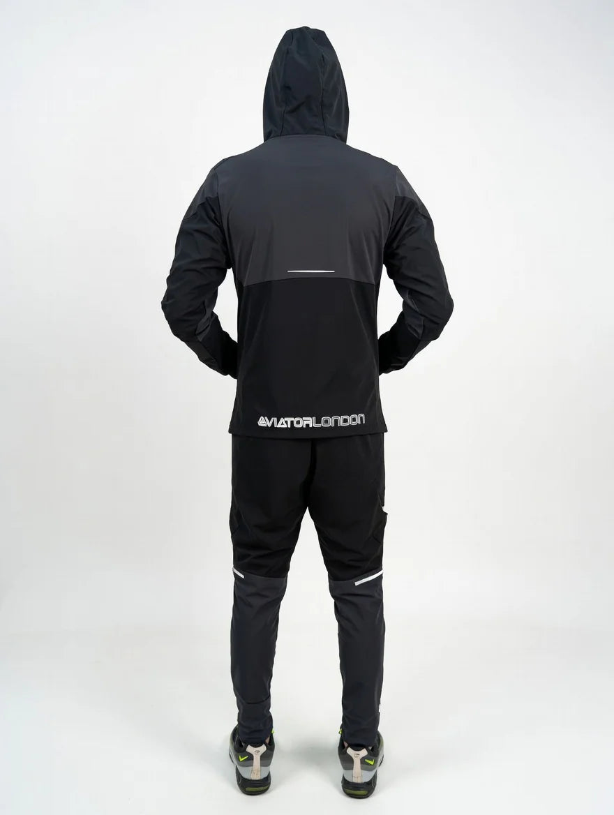 Aviator London Men's Performance Tracksuit – Lightweight Hooded Jacket & Tapered Training Pants