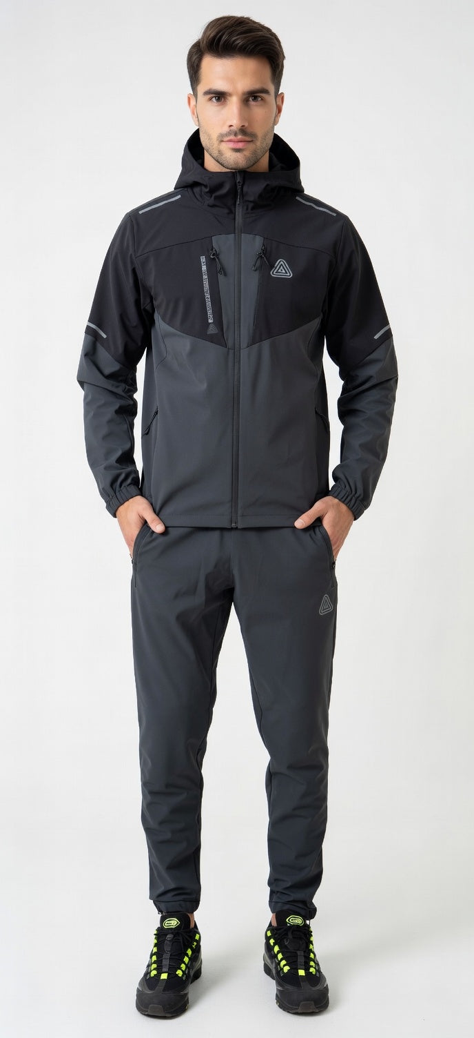 Aviator London Men's Performance Tracksuit – Lightweight Hooded Jacket & Tapered Training Pants