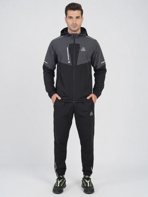 Aviator London Men's Performance Tracksuit – Lightweight Hooded Jacket & Tapered Training Pants