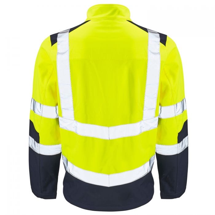High Vis Softshell Jacket Yellow/Navy - Aviator London